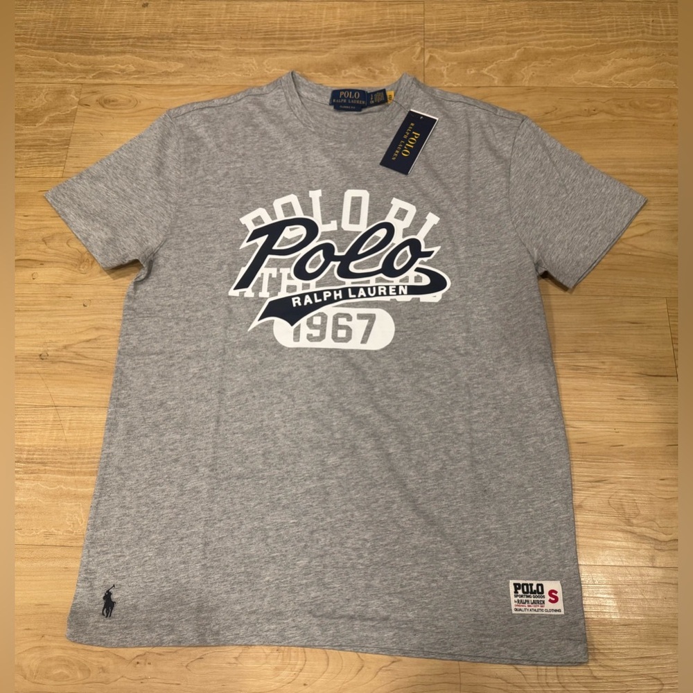 Polo Ralph Lauren Men’s Classic Fit RL 1967 Graphic Pony T-Shirt Tee Gray S-XXL